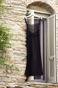 Elegant high-waisted silk slip featuring intricate Baroque lace detailing and smooth silk accents, blending sensuality and luxury.